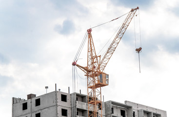 Crane and building construction.