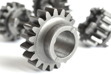 Gears on white