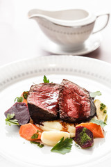 steak with vegetables