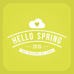 Spring vintage holiday badge design