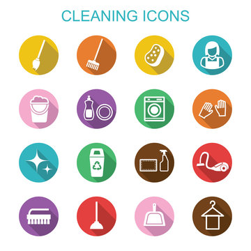 cleaning long shadow icons