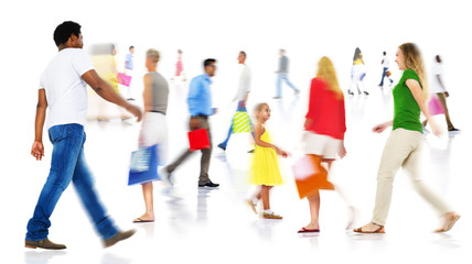 Naklejka premium Community Ethnicity Casual People Shopping Spending Concept