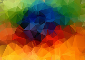 Abstract 2D geometric colorful background