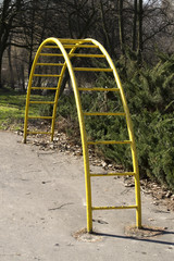 Arched ladder at children's playground