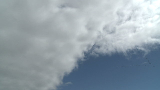 WS LOW ANGLE VIEW OF CLOUDS IN THE SKY