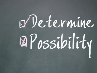 Obraz premium determine or possibility choice