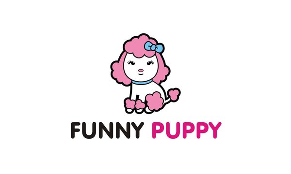 animal puppy logo vector