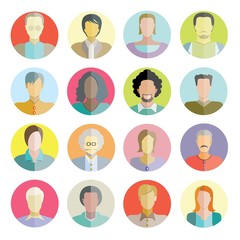 people icons, set of avatar