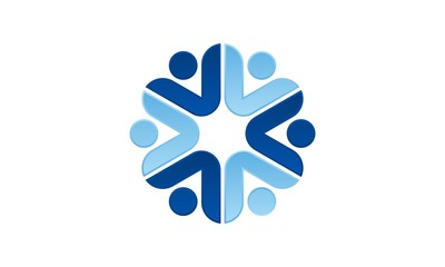 Obraz premium unity united community logo icon