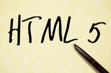 html 5 text write on paper