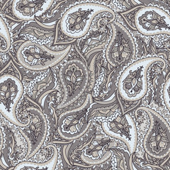 Seamless paisley Indian pattern