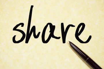 share word write on paper
