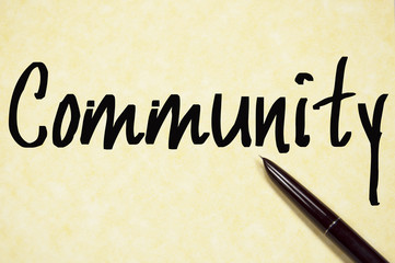 community word write on paper