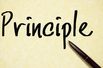 principle word write on paper