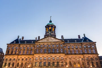 Fototapete Rund Royal Palace in Amsterdam, Netherlands © Anibal Trejo