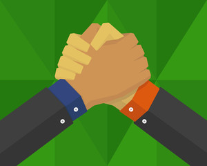 How men shaking hands