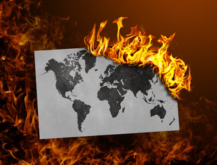 Flag burning - world map