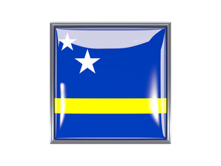 Square icon with flag of curacao