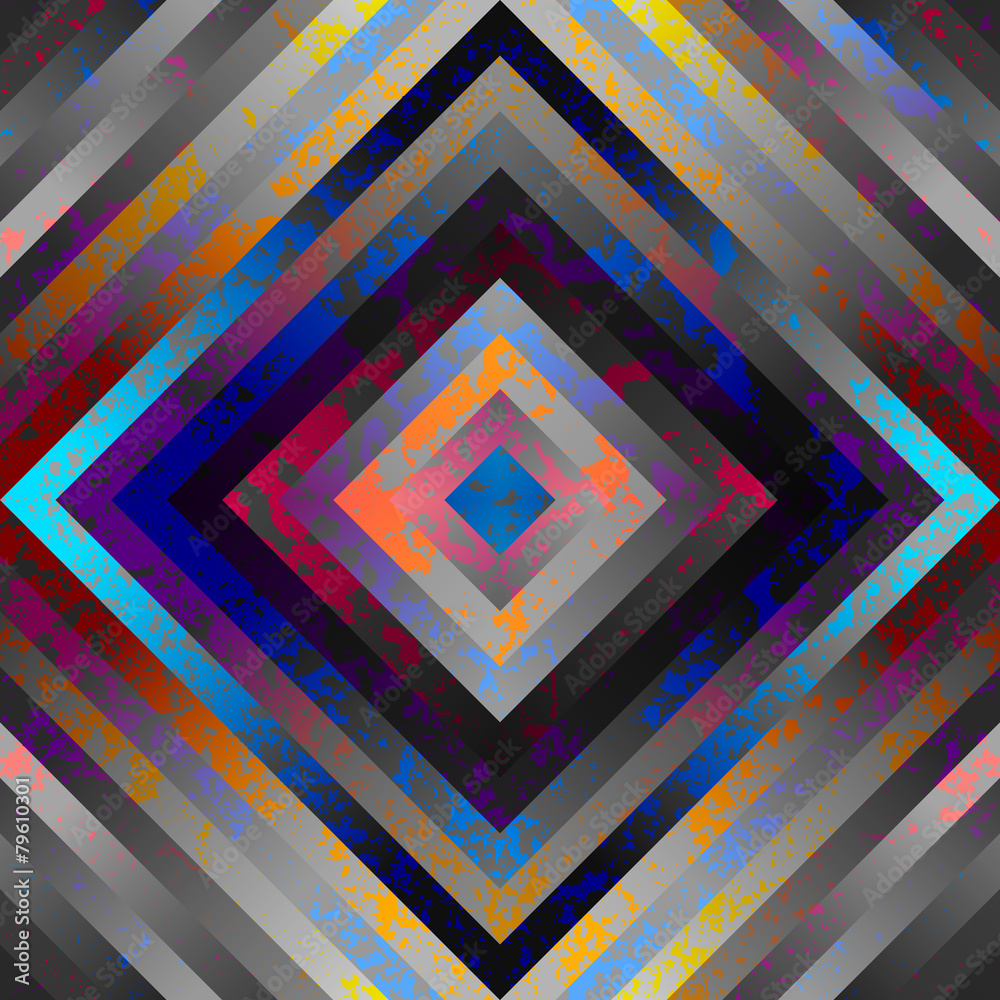 Poster Geometric pattern with grunge effect.