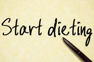 start dieting 