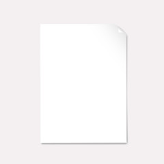 blank paper with page curl