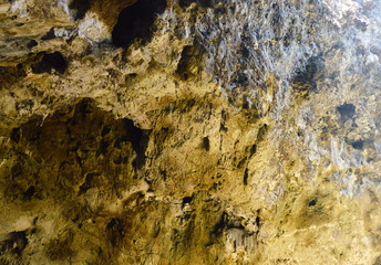 rock wall in the cave