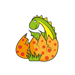 Cute little dragon hatched from egg