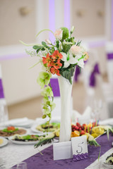 wedding decor at restaurant with all beauty and flowers