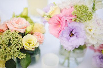wedding decor at restaurant with all beauty and flowers