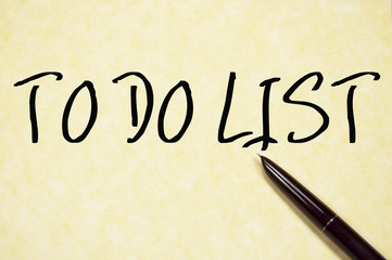 to do list text write on paper