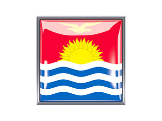 Square icon with flag of kiribati