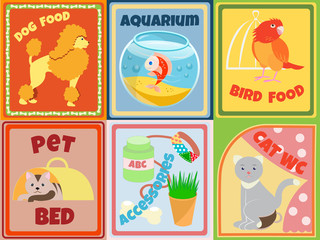 Set of animals and accessories for Pet Shop