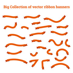 Ribbon banners vector collection templates for design work