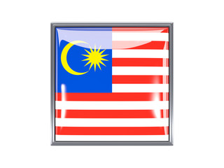 Square icon with flag of malaysia