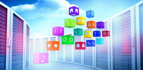 Composite image of app cubes