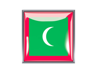 Square icon with flag of maldives