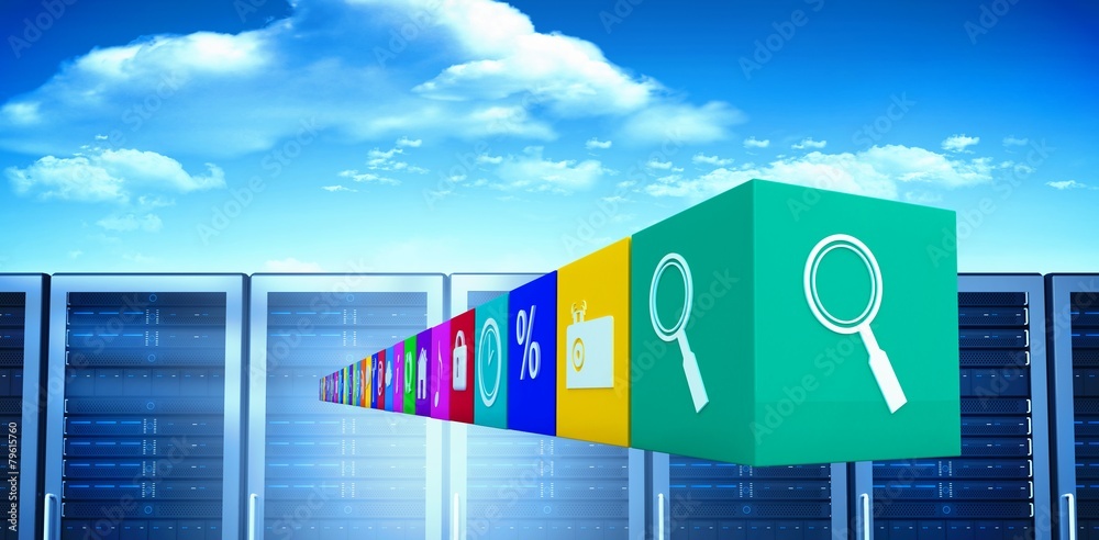 Poster Composite image of row of apps