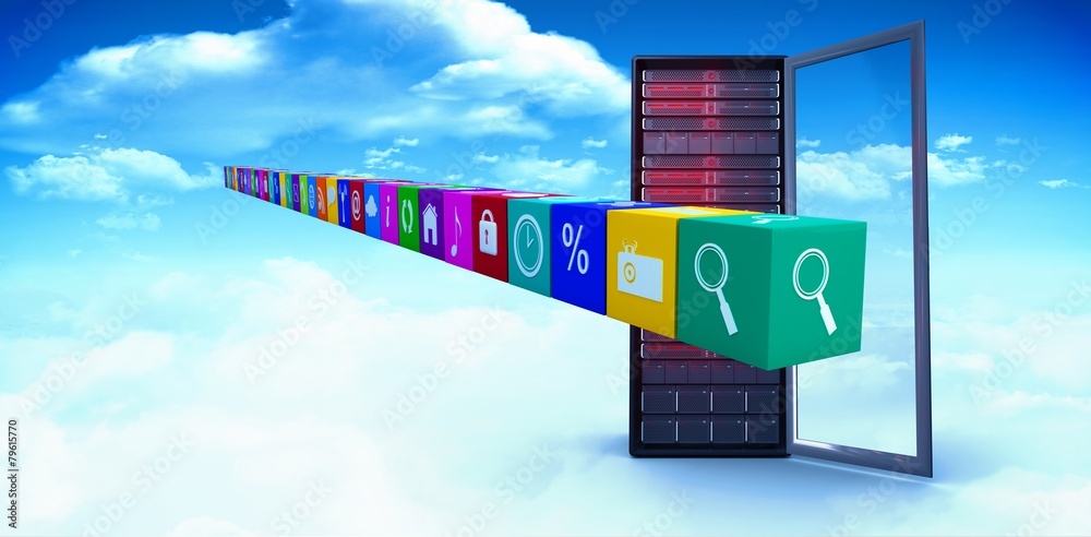 Poster Composite image of row of apps