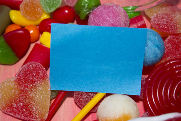 post with candies
