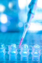 Scientific background out of focus