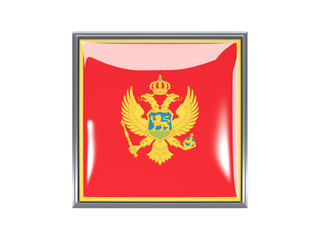 Square icon with flag of montenegro