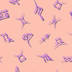 Seamless background with zodiac signs