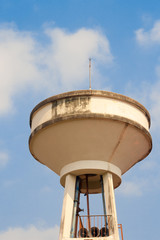 old concrete water tank