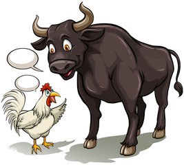 Bull and a cock