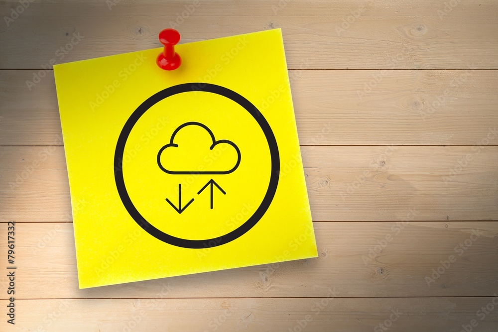 Poster Composite image of cloud computing graphic