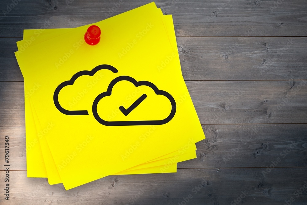Aufkleber composite image of clouds graphic