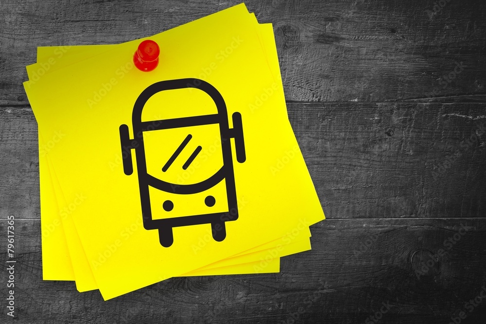 Poster composite image of bus graphic