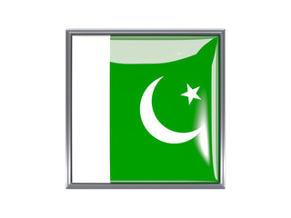 Square icon with flag of pakistan