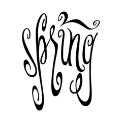 Spring lettering
