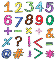 Colourful numbers and mathematical operations